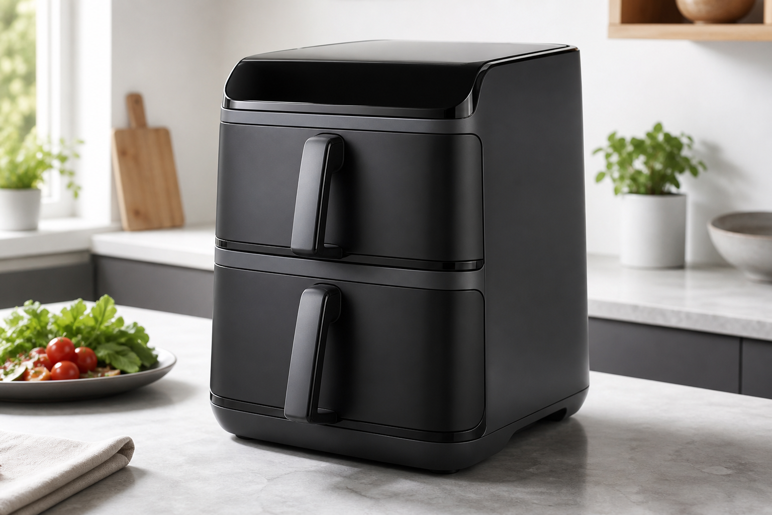 Philips Airfryer 4000 Series Stacked Dual Basket NA460/00 bei Amazon: Dual-Zone-Heißluftfritteuse im Angebot