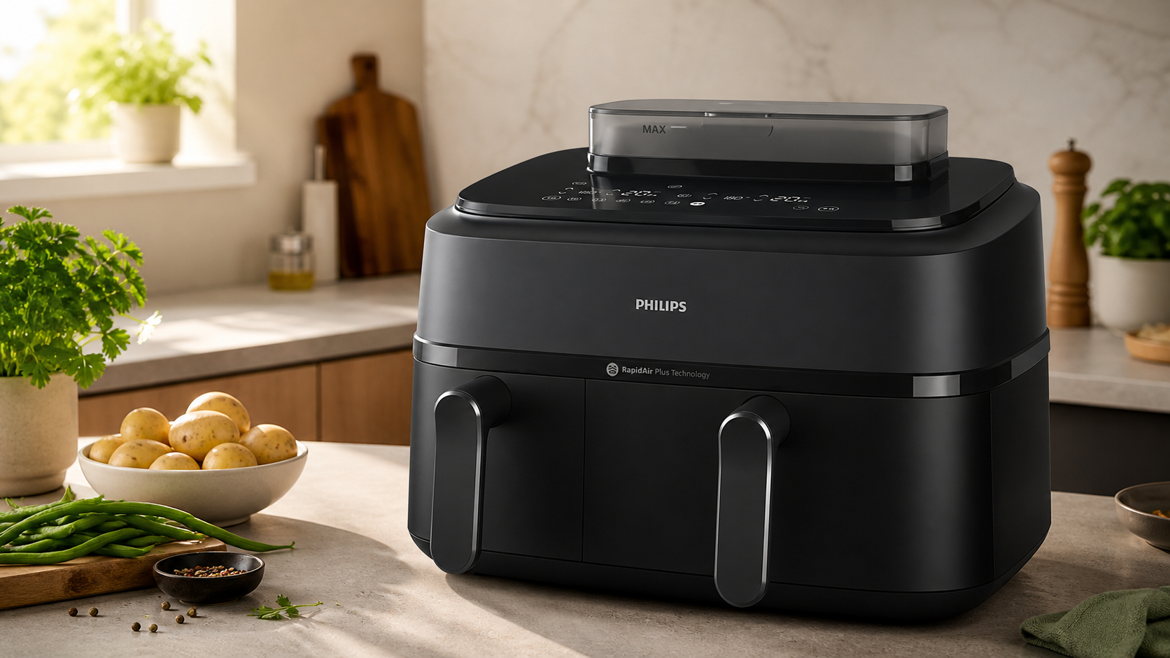 Philips NA550/00 bei Amazon: Diese Steam-Airfryer-Heißluftfritteuse ist gerade deutlich günstiger