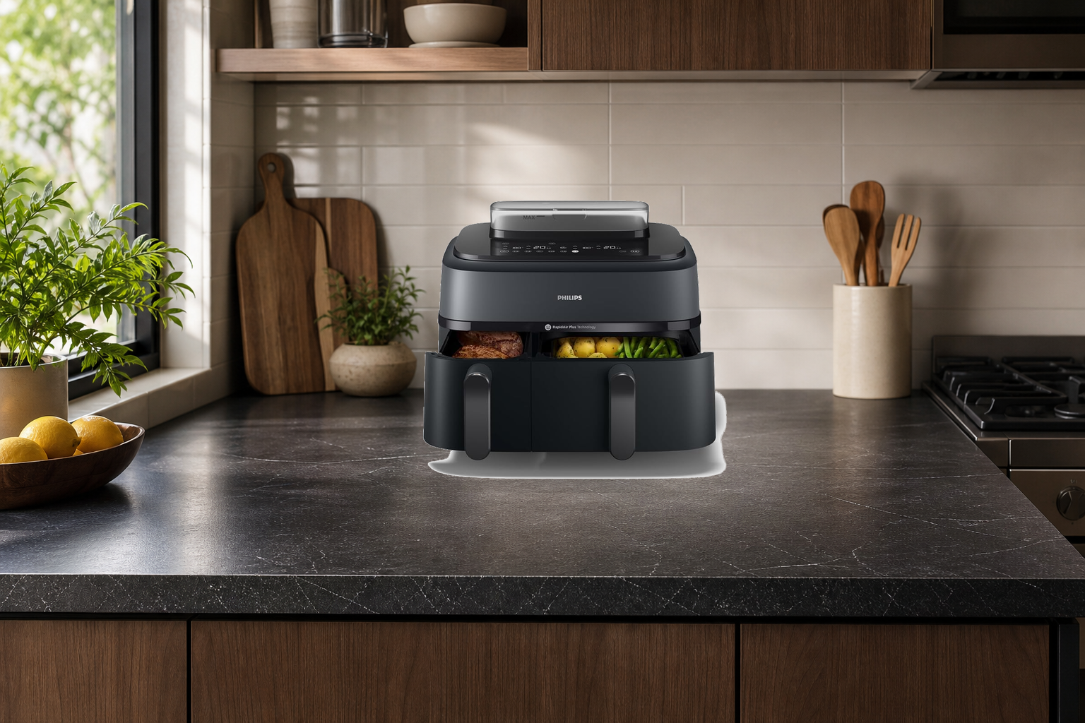 Philips NA550/00 bei Amazon: Diese Steam-Airfryer-Heißluftfritteuse ist gerade deutlich günstiger