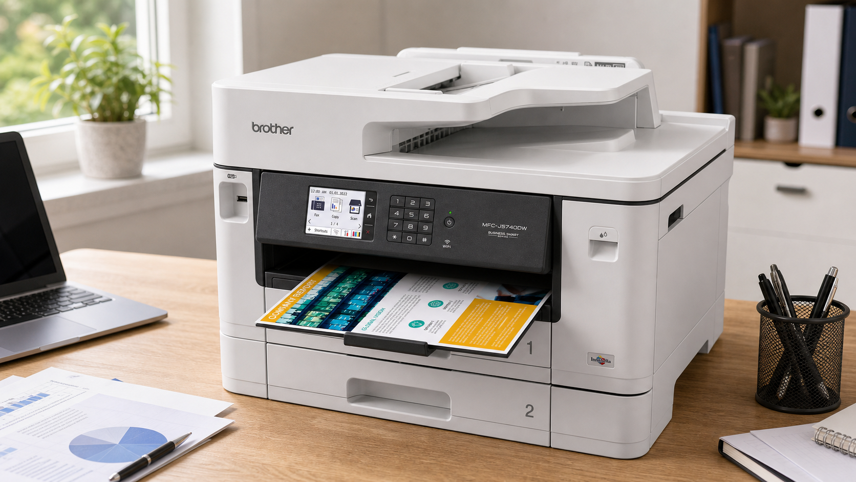 Auch A3 am Schreibtisch? Brother MFC-J5740DW mit zwei Papierkassetten im Blick