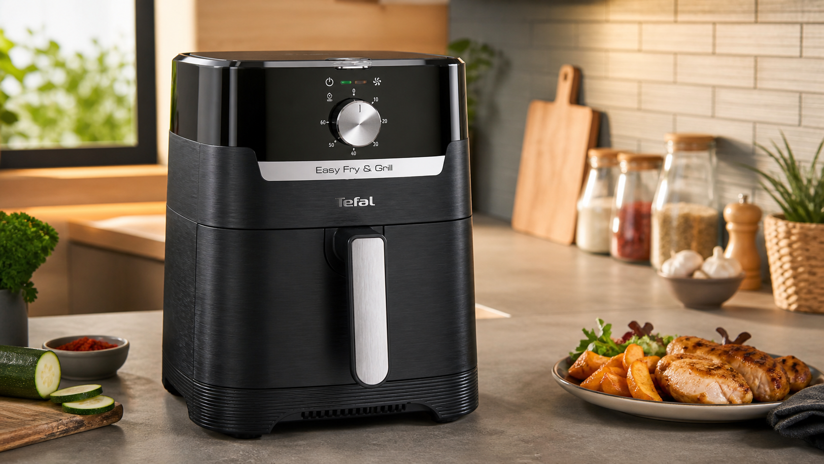 Tefal EY5018: Wenn Airfryer und Grill auf wenig Platz zusammenrücken