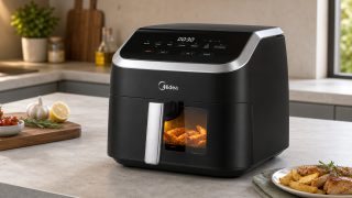 Midea AirFryer 8.5L bei Amazon: Diese Heißluftfritteuse mit Sichtfenster ist stark reduziert
