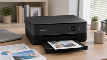 Schmale Stellfläche, zwei Papierwege: Canon PIXMA TS5350i für flexibles Drucken zuhause