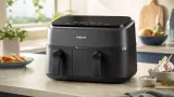 Zwei Garkörbe für den Familienabend? Philips Airfryer Dual Basket 3000 Series NA350/00 bei Amazon im Blick